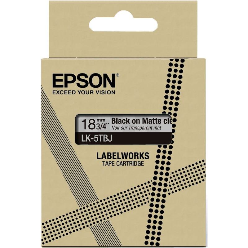 Epson Matte Clear/Black 18mm LK-5TBJ