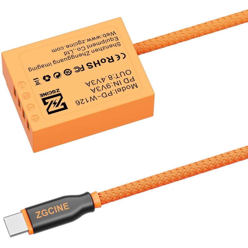 ZGCINE USB-C To W126 Dummy Battery Cable (PD-W126)