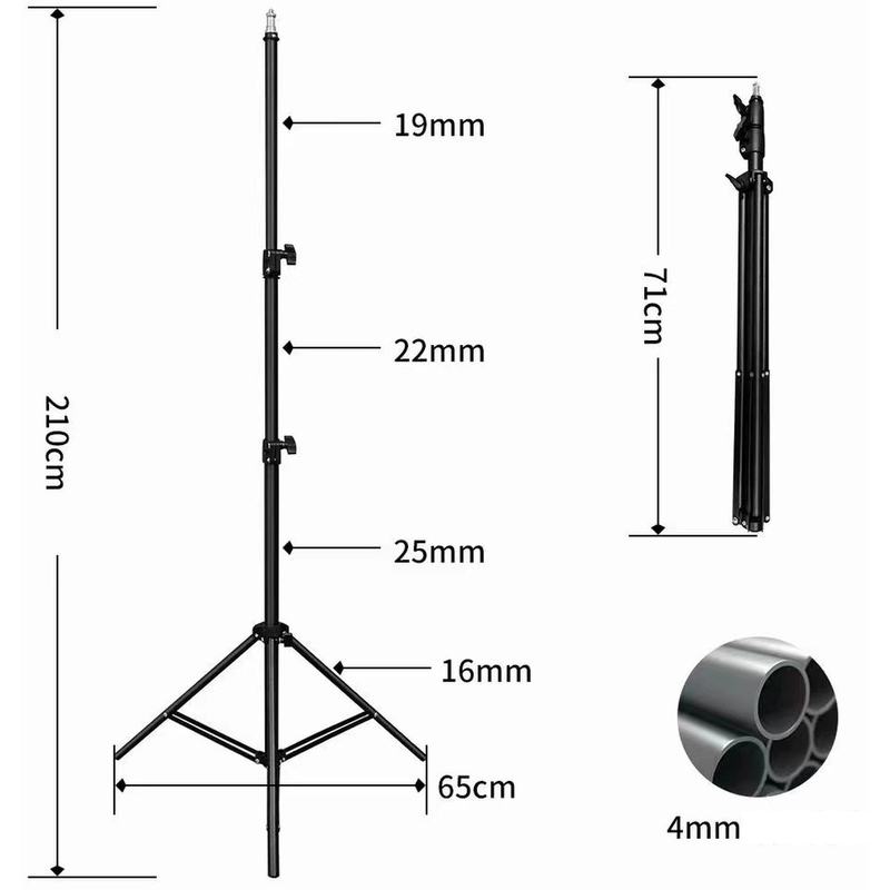 MOJOGEAR Light Stand 210cm Extra Sturdy