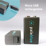 Pale Blue Li-ion Rechargeable 9V Battery USB-C 5000mAh