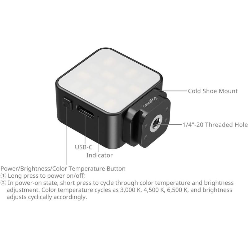 SmallRig 5446 Fill Light For Action Cameras