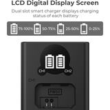 K&F Concept NP-FW50 Dual Battery-Charger USB-C w/ Display