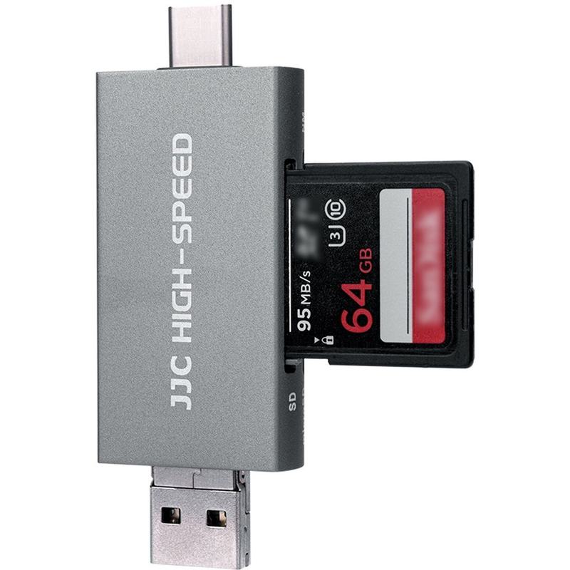 JJC CR-UTC5AC Memory Card Reader Grey