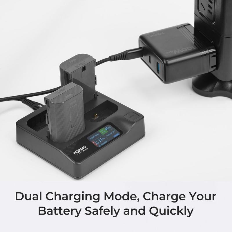 Accsoon Toprig 100W 4-BAY LP-E6 Fast Charger