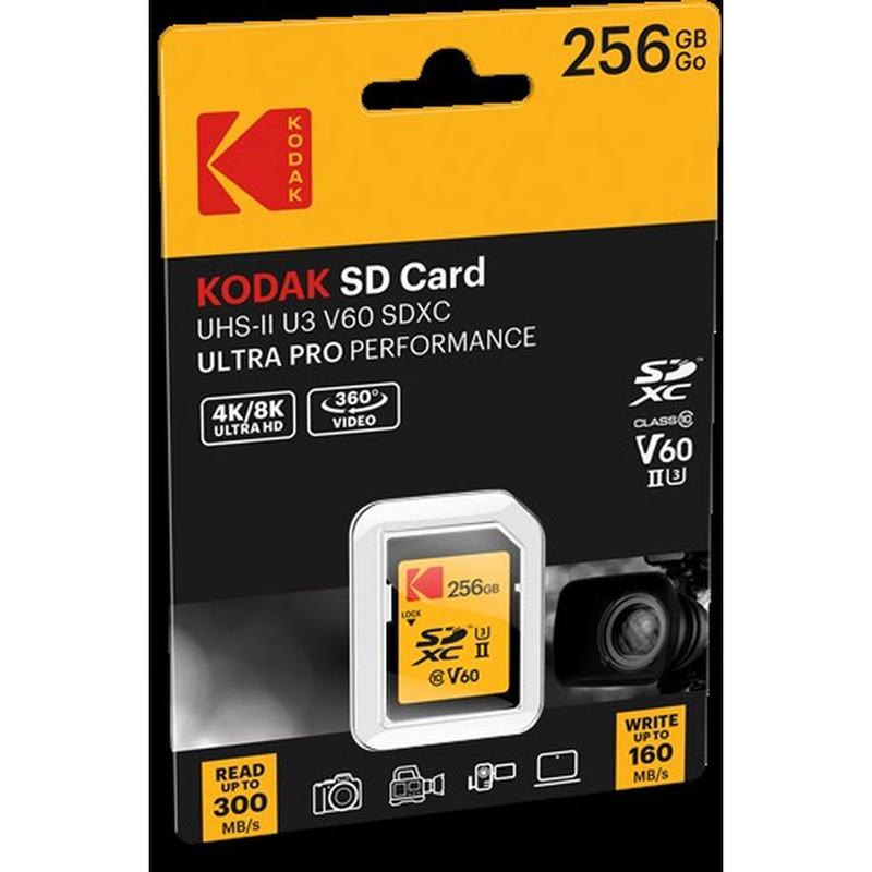 Kodak SDXC 256GB UHS-II U3 V60 Ultra Pro