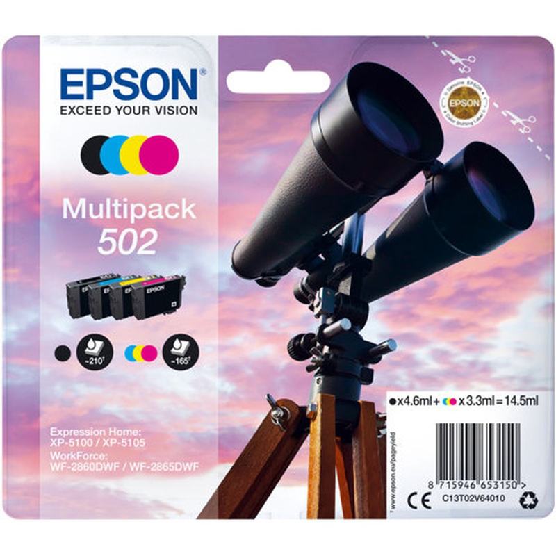 Epson Multipack 4-COLOURS 502 Sec C13T02V64020