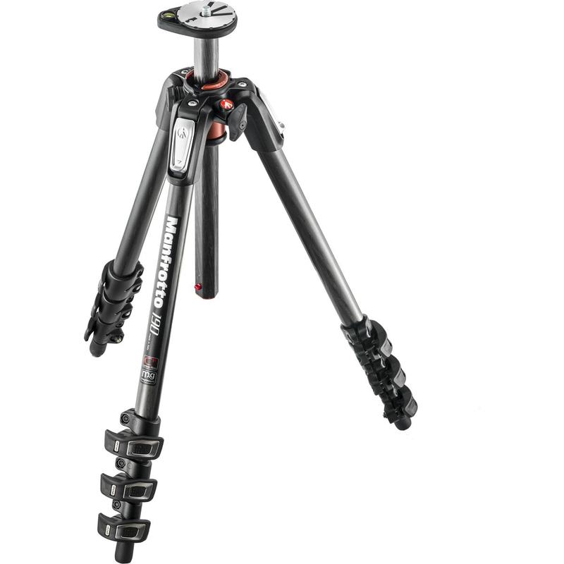 Manfrotto 190 CF Tripod 4-S Horiz Col