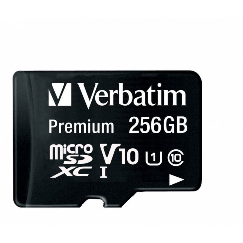 Verbatim Micro SDXC Premium 256GB Class 10 Inc Adapter
