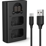 K&F Concept NP-FW50 Dual Battery-Charger USB-C w/ Display