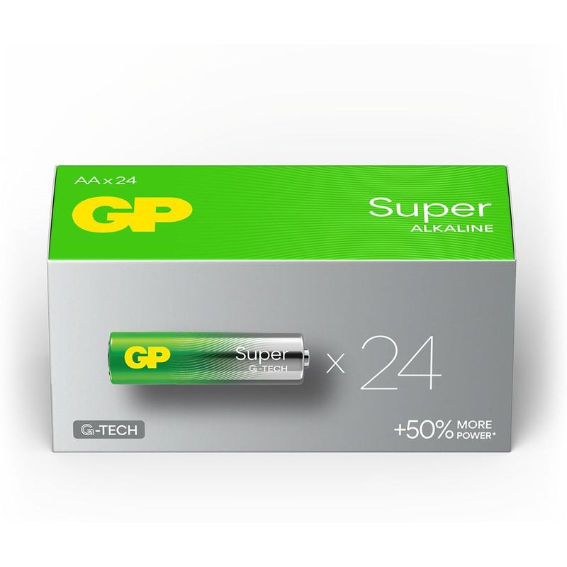 GP AA Battery GP Alkaline Super 1.5V 24 PCs