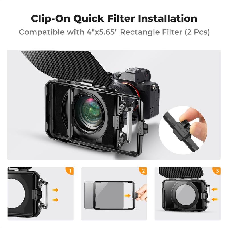 K&F Concept Matte Box Filter Kit w/ 2 Frames