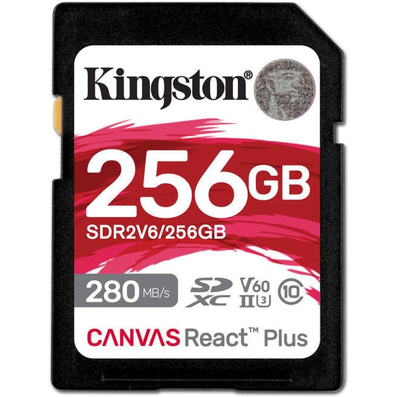 Kingston 256GB SDXC V60 Canvas React Plus U3 UHS-II