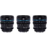 Sirui Nightwalker 24 35+55mm T1.2 S35 MF Cine Lens Bundle X-Mount Black