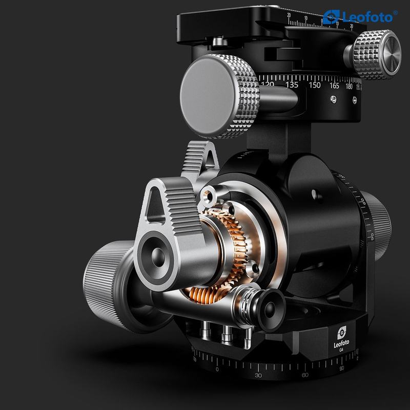 Leofoto Geared Head w/ GR-3 Geared Panning Adapter