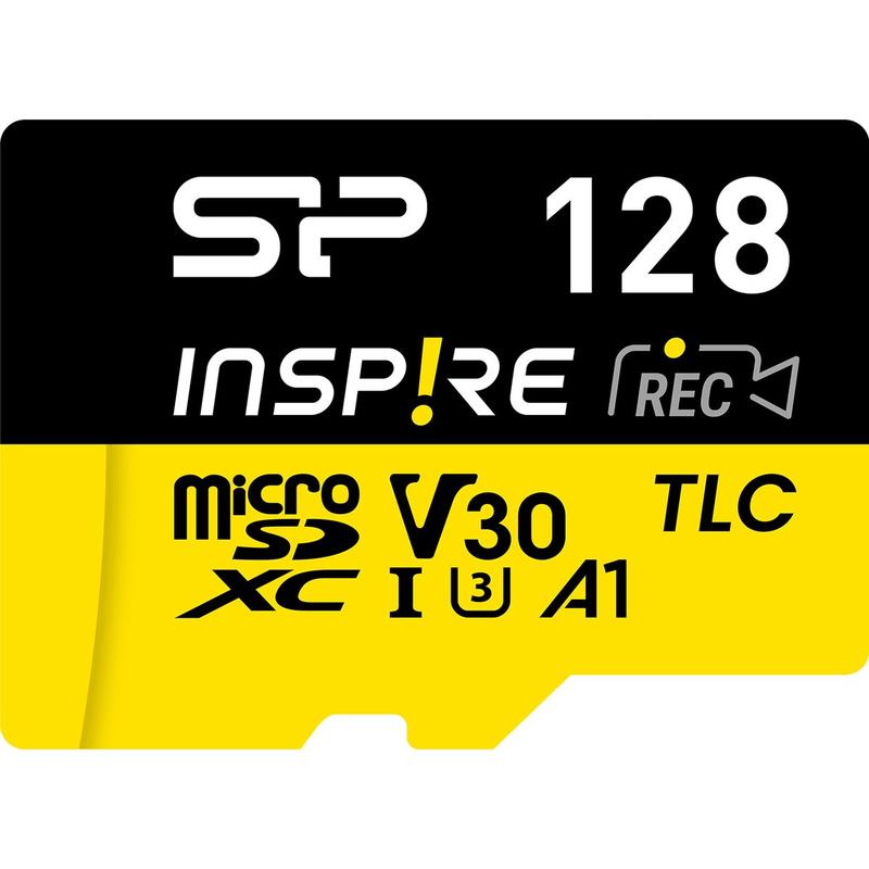 Silicon Power MicroSDXC Card Inspire Class 10 A1 V30 128GB w/ Type-C Reader