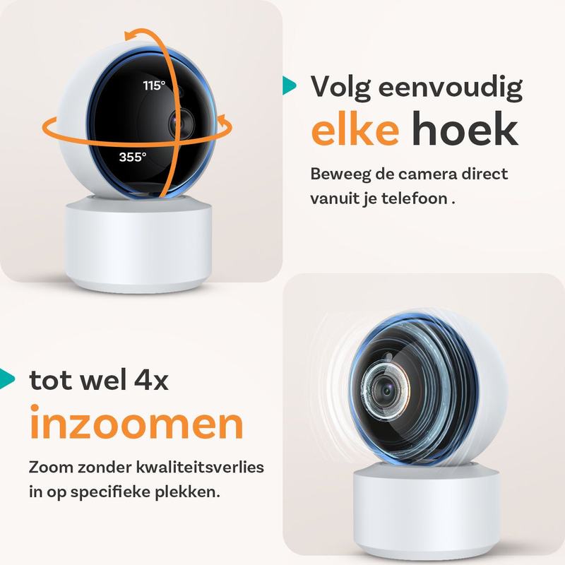 Pora&Co Security Camera - For Inside EN Outside-1080p Full HD Beeldresolutie