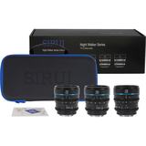Sirui Nightwalker 24 35+55mm T1.2 S35 MF Cine Lens Bundle X-Mount Black