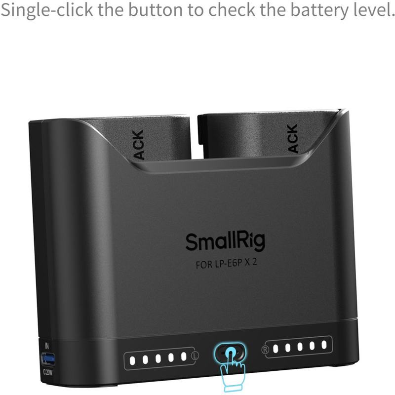 SmallRig 5485 Turbo Charging Kit For LP-E6P Camera Batteries