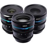 Sirui Nightwalker 24 35+55mm T1.2 S35 MF Cine Lens Bundle X-Mount Black