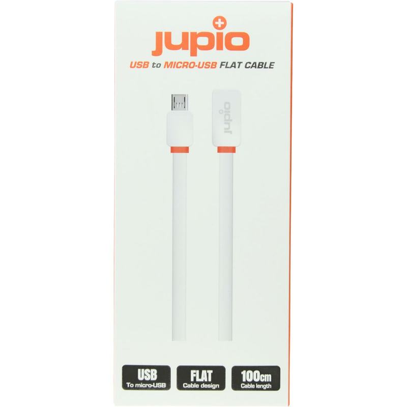 Jupio Flat Cable Micro USB To USB White 1m