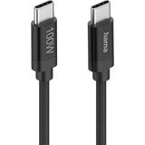 Hama Charging Cable Fabric USB-C - USB-C 100W 1.5 M Nylon Black