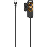 Hama Power Strip 2-FOLD For Outside IP44 Wall Mounting 2 M Black