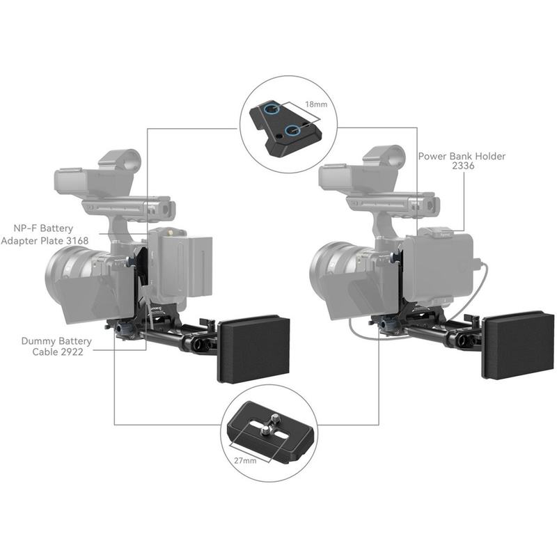 SmallRig 4063B Advanced Compact V-Mount Battery Mounting System Sony FX3 / a7siii / canon r5c etc.