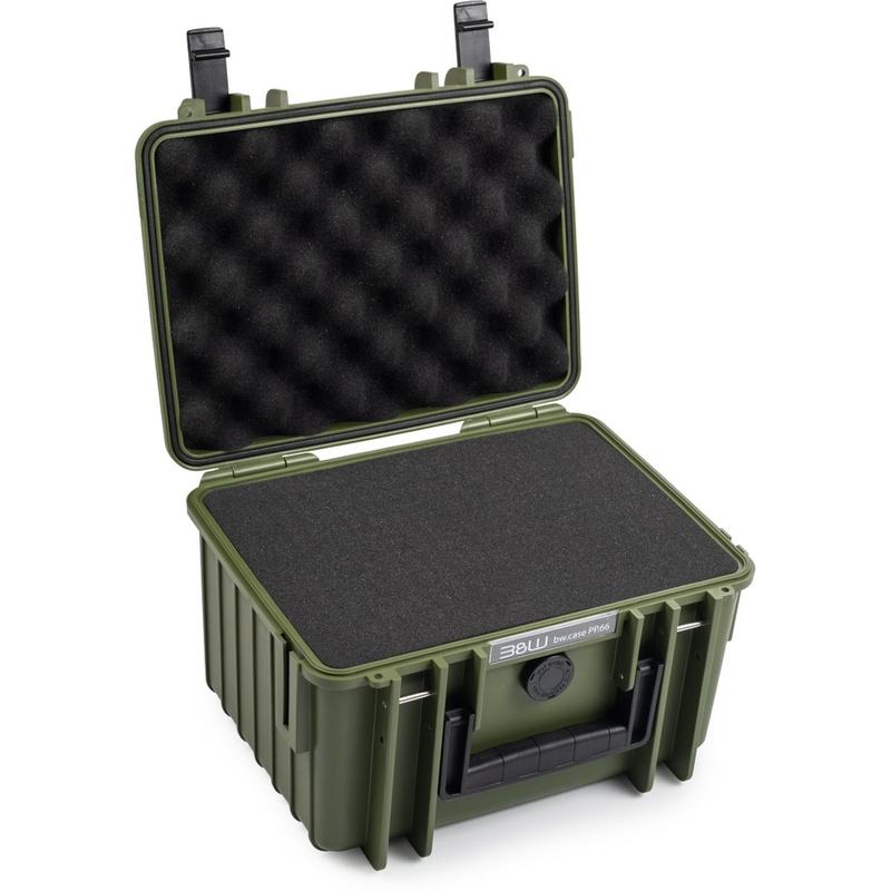 B&W Bw.case PP.66; Case Type 2000; Pre-Cut Foam; Bronze Green