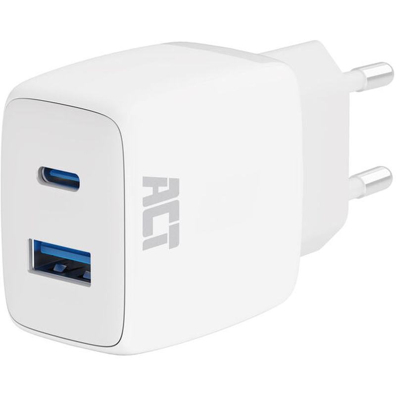 ACT USB-C & USB-A Charger 20W w/ Power Delivery PPS Quick Charge Ganfast