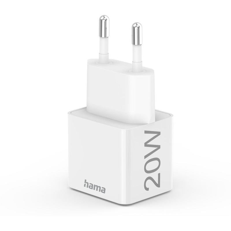 Hama Fast Charger USB-C PD/Qualcomm Mini-Charger 20 W White