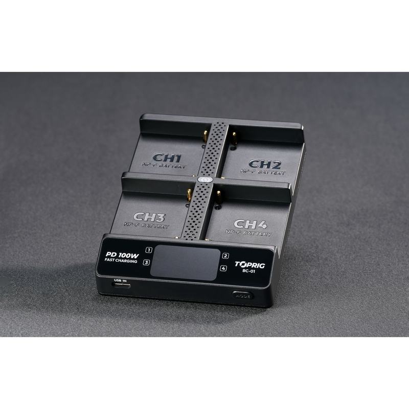 Accsoon Toprig 100W 4-BAY NP-F Fast Charger