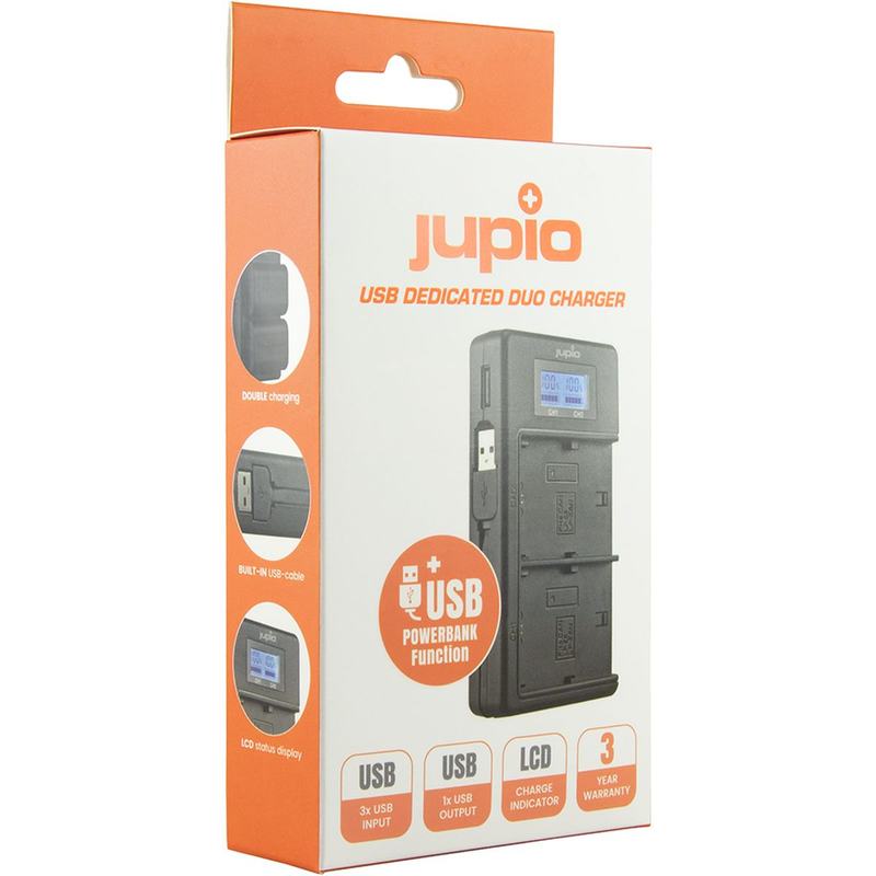 Jupio USB Dedicated Duo Charger LCD For Nikon EN-EL25