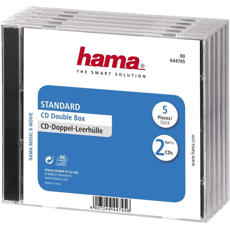 Hama CD Jewel Case Double 5-pack Black
