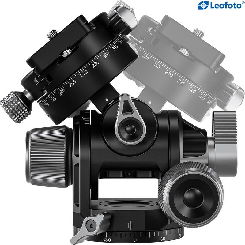 Leofoto Geared Head w/ GR-3 Geared Panning Adapter