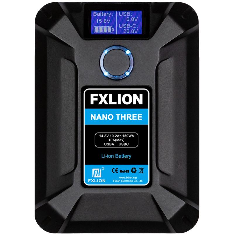 FXLion V-Lock Nano Three 14.8V/150WH 10Ah V-mount USB C
