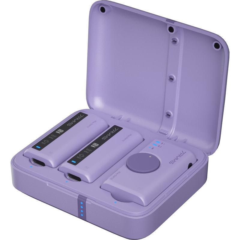 7Ryms iRay DW10 Wireless Microphone 2 Transmitters + Case Purple