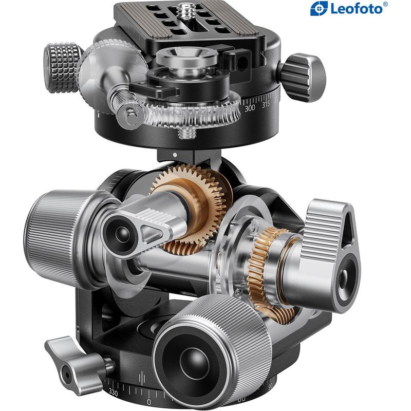 Leofoto Geared Head w/ GR-3 Geared Panning Adapter