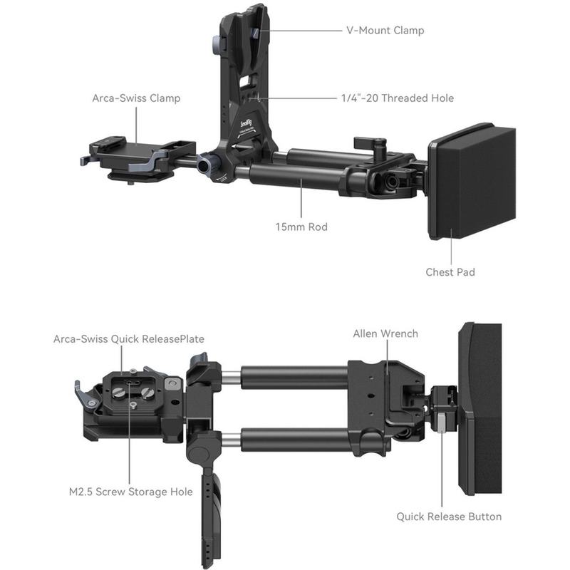 SmallRig 4063B Advanced Compact V-Mount Battery Mounting System Sony FX3 / a7siii / canon r5c etc.