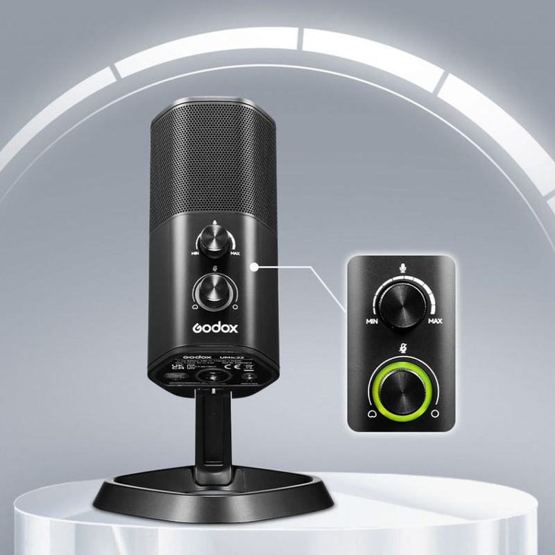 Godox UMIC22 Dual-Pattern USB Condenser Microphone 2.4GHz