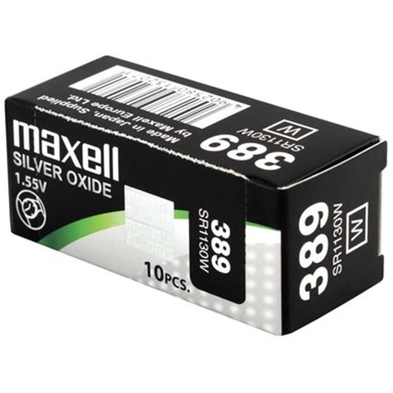 Maxell Wristwatch Battery 389 - SR1130W - 1PC EU MF - High Dra
