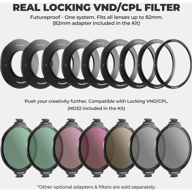 Freewell Real Locking Variable ND/CPL Filter Mega Kit
