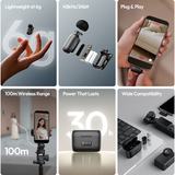 Ulanzi A200 Mini Mic Wireless Microphone USB-C - Black/White