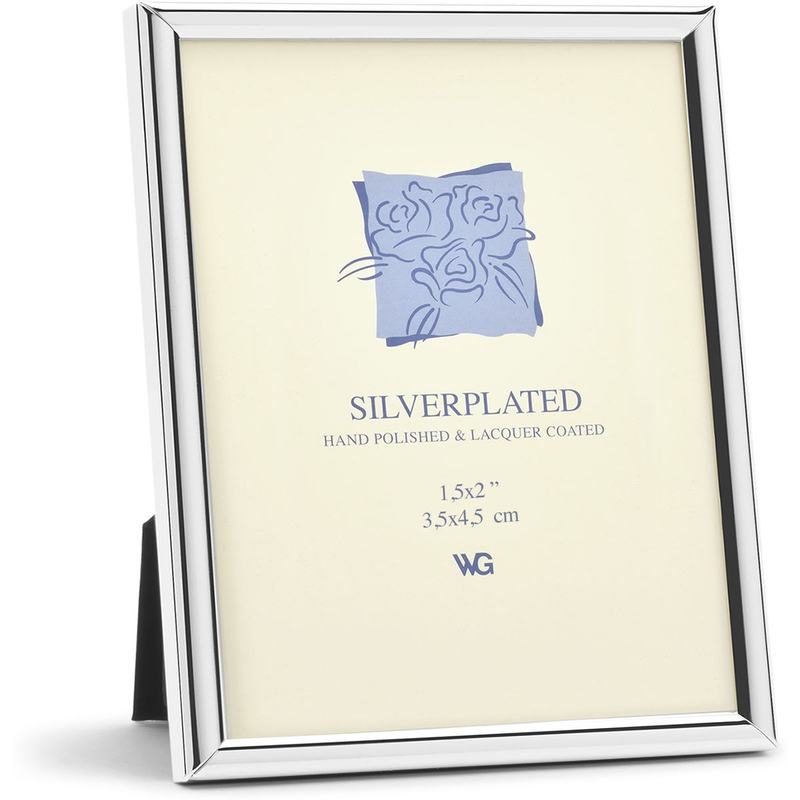 Weisz Frame Silver Plated Half Round Narrow Pasport Photo 3.5x4.5cm