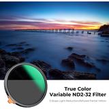 K&F Concept True Colour Variabel ND2-32 Filter Nano X - 77mm