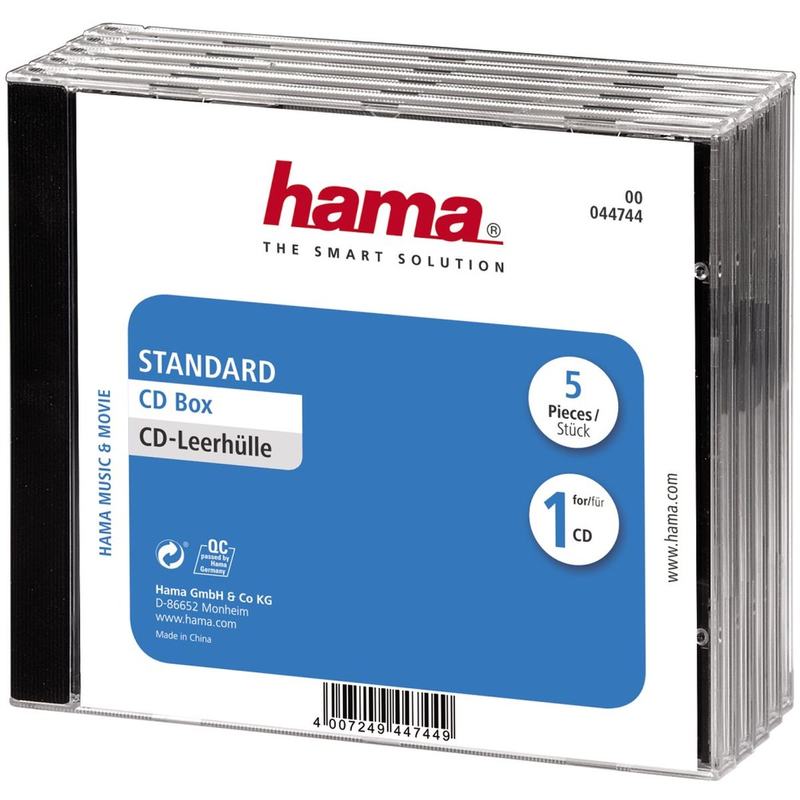 Hama CD Doosje 5-pack Transparant/Black