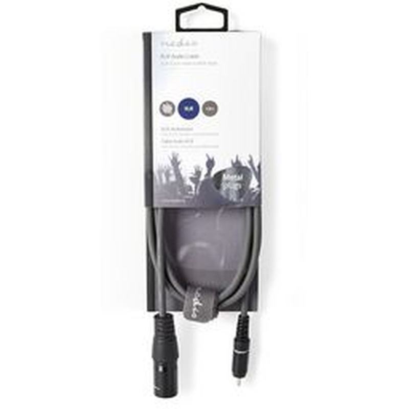 Nedis XLR-Audio Cable XLR 3-PINS M-RCA M 1.5m Grey