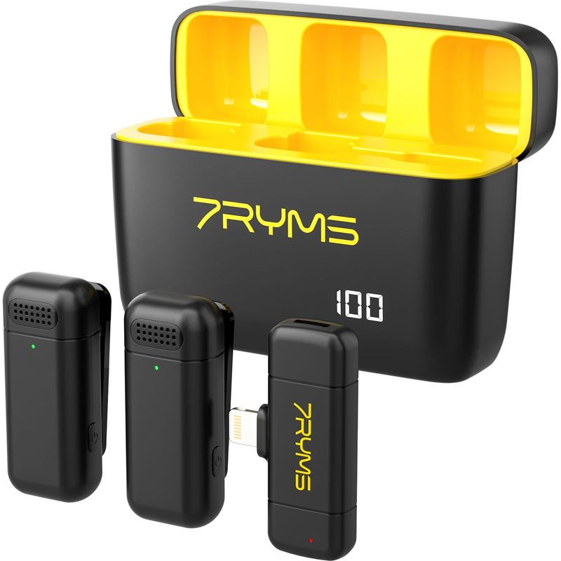 7Ryms Rimo S1 Wireless Microphone w/ 2 Transmitters Lightning