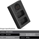 K&F Concept NP-FW50 Dual Battery-Charger USB-C w/ Display