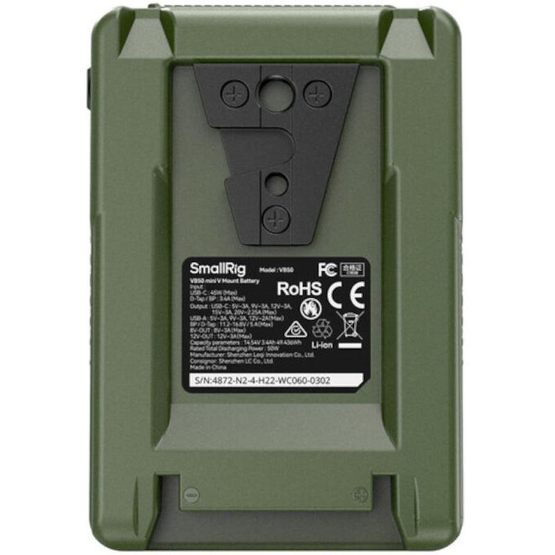 SmallRig VB50 Mini V Mount Battery (Green) 4872
