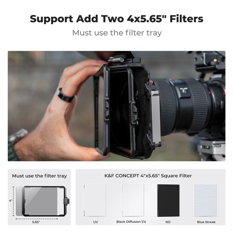 K&F Concept Matte Box Filter Kit w/ 2 Frames